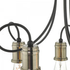 Alzbet 5 Light Semi Flush Ceiling Light In Antique Brass Finish ALZ5475