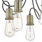 Alzbet 5 Light Semi Flush Ceiling Light In Antique Brass Finish ALZ5475