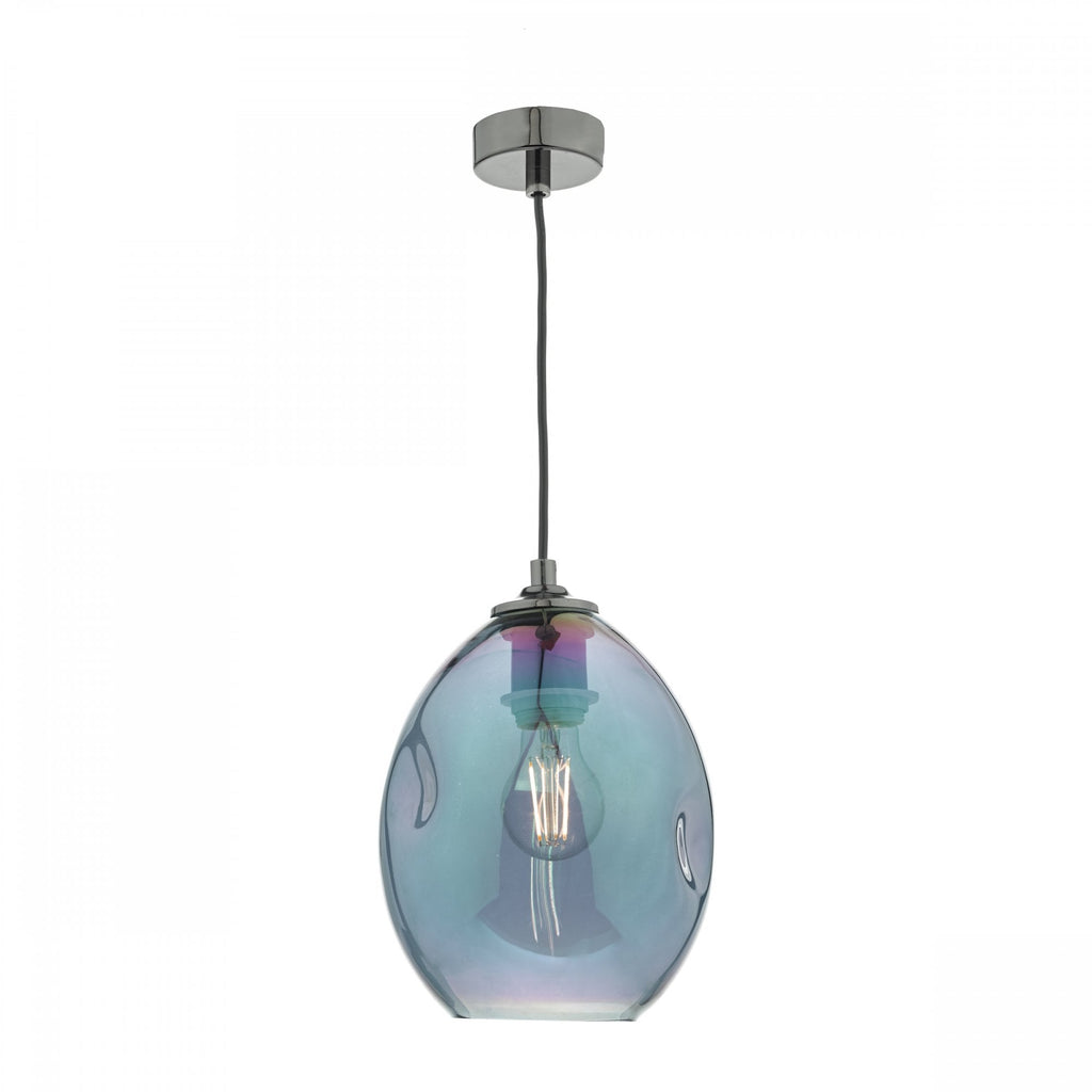 Rogan Modern Ceiling Pendant Light With Iridised Glass ROG0155
