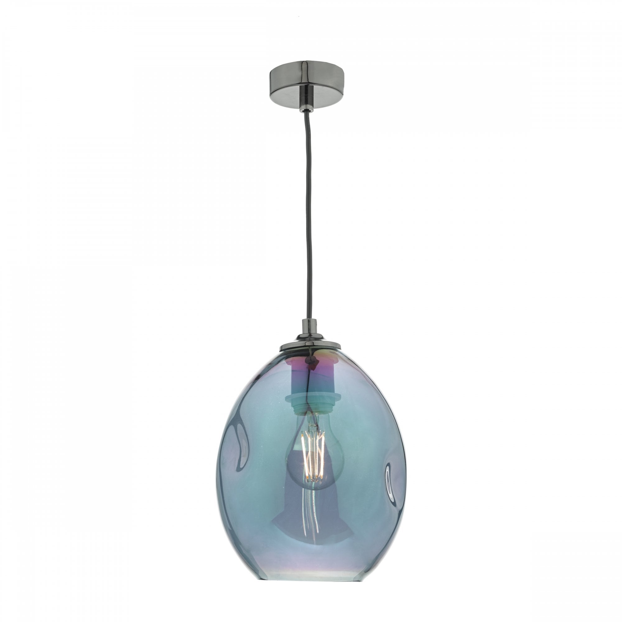 Rogan Modern Ceiling Pendant Light With Iridised Glass ROG0155