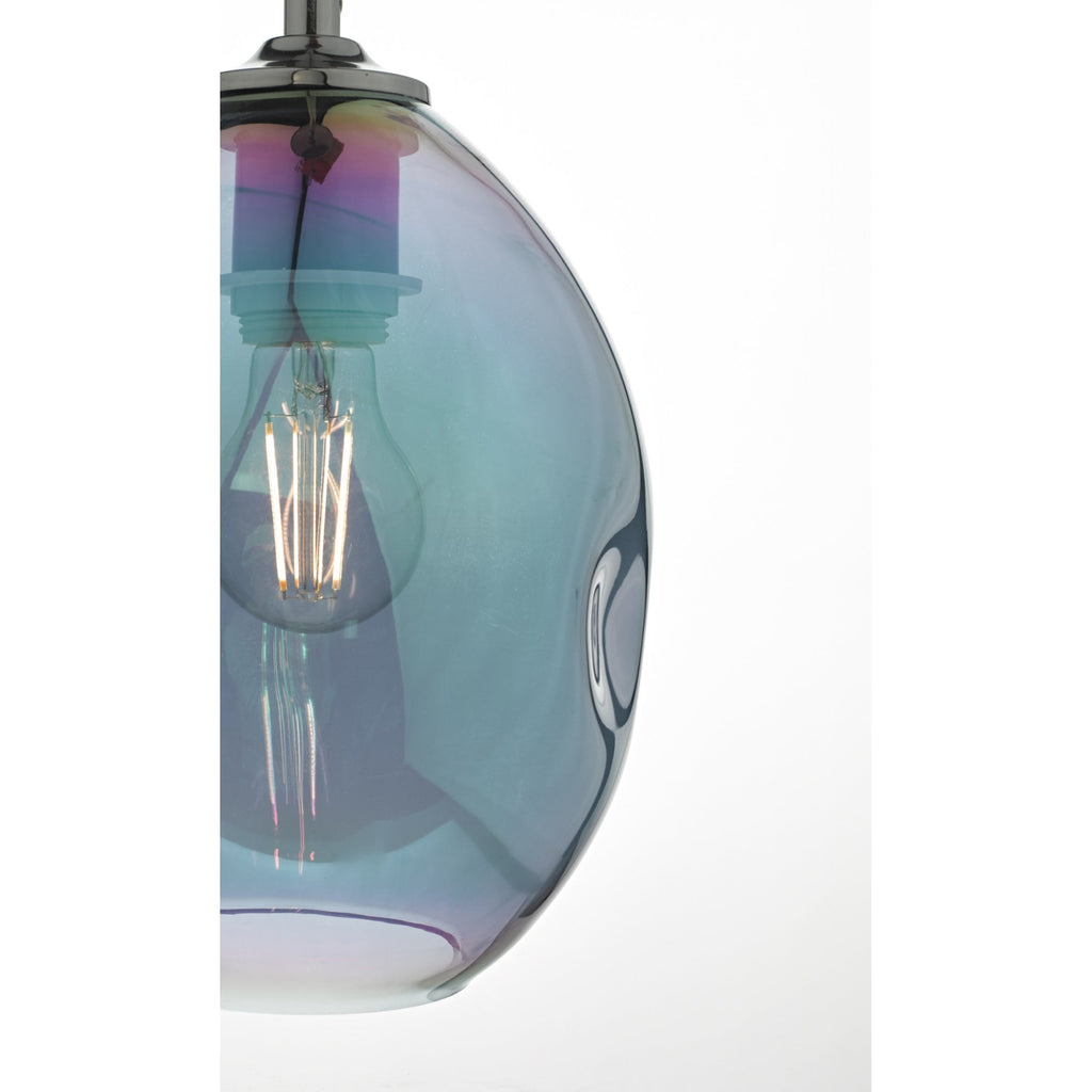 Rogan Modern Ceiling Pendant Light With Iridised Glass ROG0155