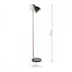 Frederick Modern Floor Lamp In Black And Copper Finish FRE4922