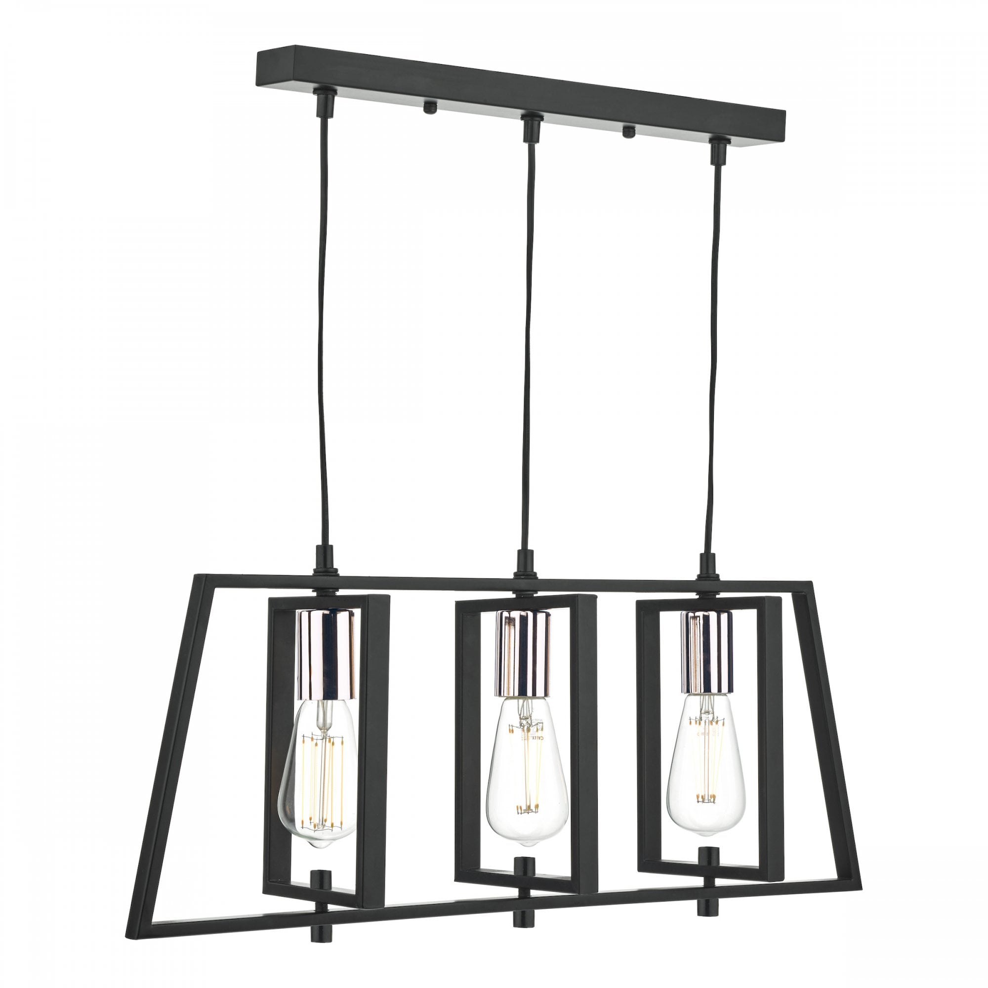Dax Stylish Ceiling Bar Pendant Light In Chrome And Black Finish DAX0350