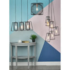 Dax Stylish Ceiling Bar Pendant Light In Chrome And Black Finish DAX0350