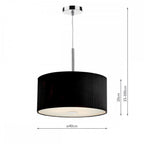 ZAR1022 Zaragoza Small Black Ceiling Pendant