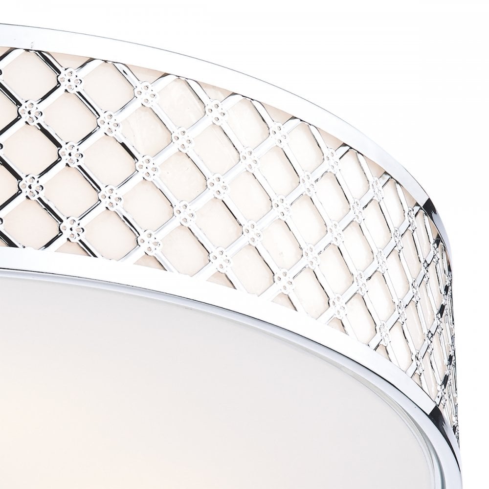 Civic Large Flush Ceiling Light in Chrome Finish CIV5050