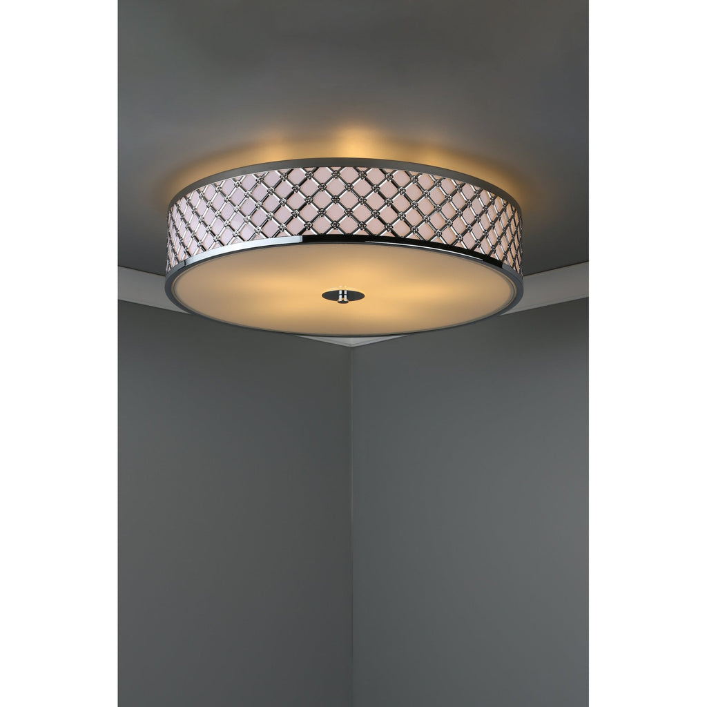 Civic Large Flush Ceiling Light in Chrome Finish CIV5050