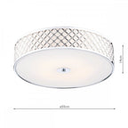 Civic Large Flush Ceiling Light in Chrome Finish CIV5050