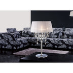 IL30062WH Olivia Chrome Table Lamp with White Shade