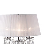 IL30062WH Olivia Chrome Table Lamp with White Shade