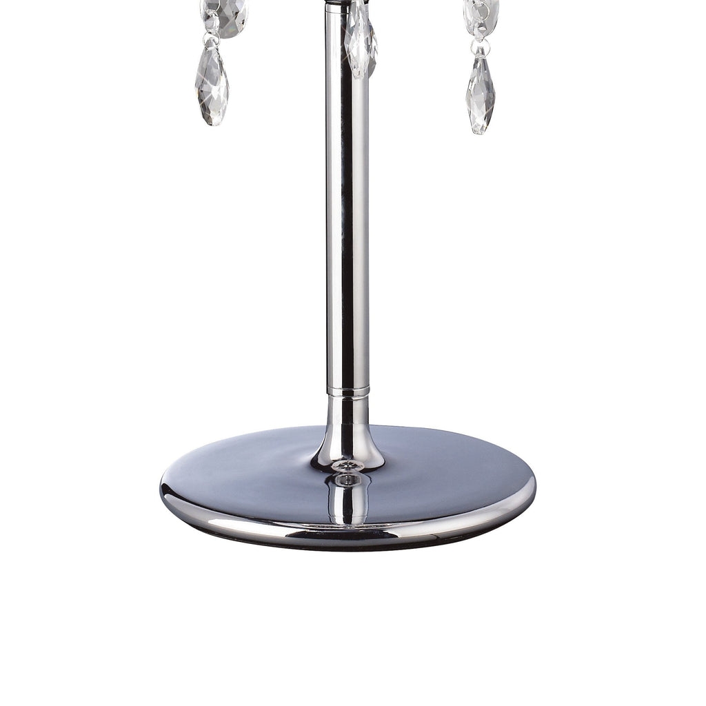 IL30062WH Olivia Chrome Table Lamp with White Shade