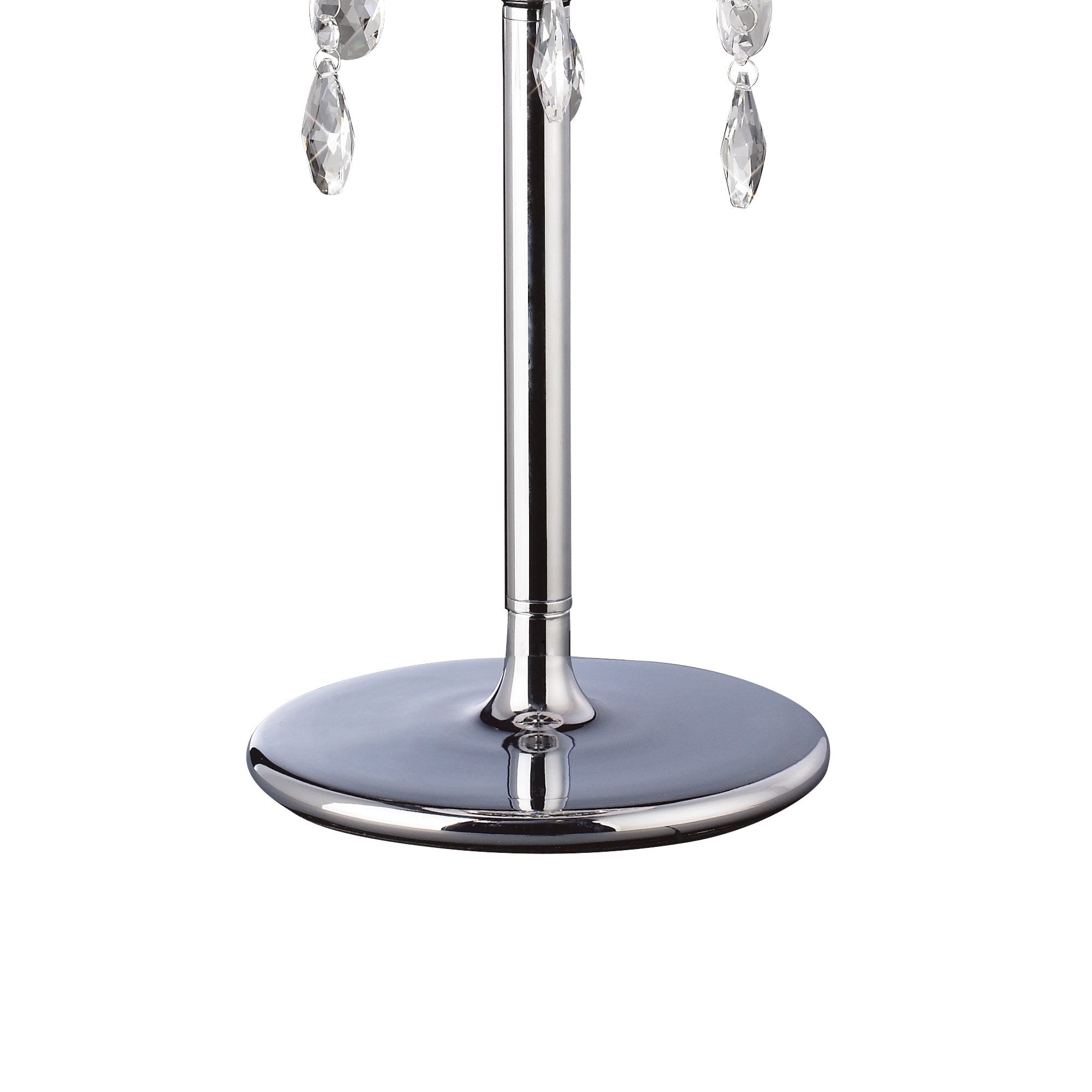 IL30062WH Olivia Chrome Table Lamp with White Shade