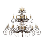 Amarilli 15 Light Ceiling Pendant Light In Bronze Finish
