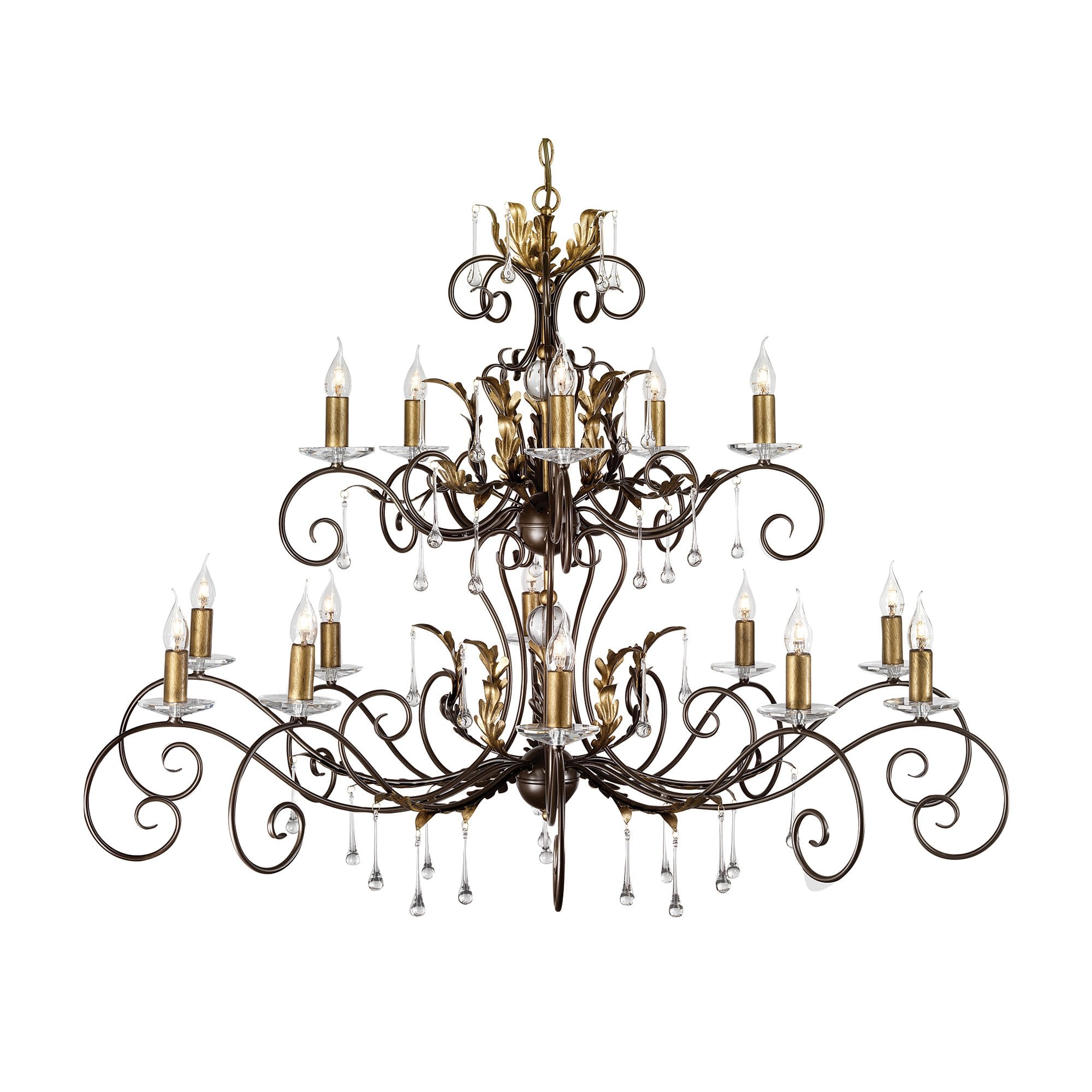 Amarilli 15 Light Ceiling Pendant Light In Bronze Finish