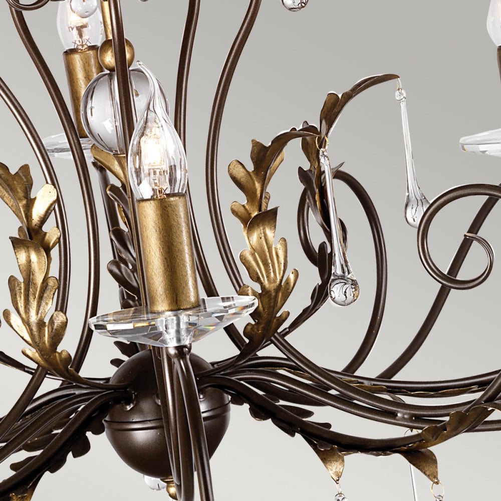 Amarilli 15 Light Ceiling Pendant Light In Bronze Finish