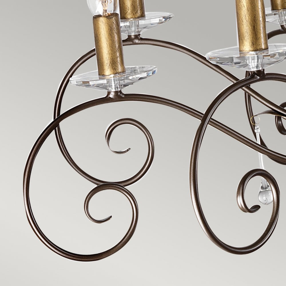 Amarilli 15 Light Ceiling Pendant Light In Bronze Finish