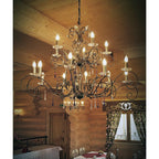 Amarilli 15 Light Ceiling Pendant Light In Bronze Finish