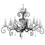 Amarilli 10 Light Ceiling Pendant Light In Black And Silver Finish