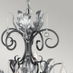 Amarilli 10 Light Ceiling Pendant Light In Black And Silver Finish