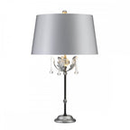 Amarilli Table Lamp In Black and Silver Finish With Shade
