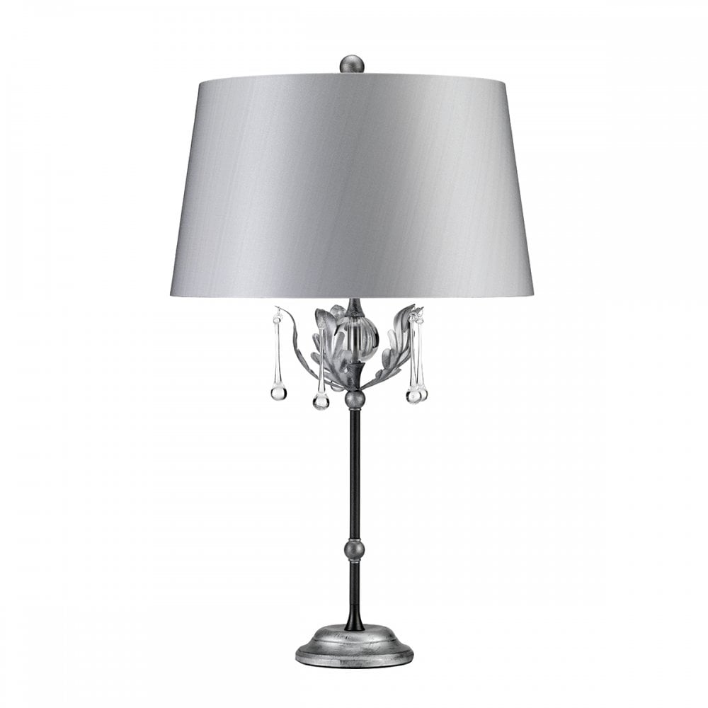Amarilli Table Lamp In Black and Silver Finish With Shade