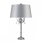 Amarilli Table Lamp In Black and Silver Finish With Shade