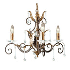 Amarilli Ceiling Pendant Light In Bronze Finish With Cut Glass Detail