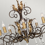 Amarilli 10 Light Ceiling Chandelier in Bronze Finish