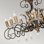 Amarilli 10 Light Ceiling Chandelier in Bronze Finish