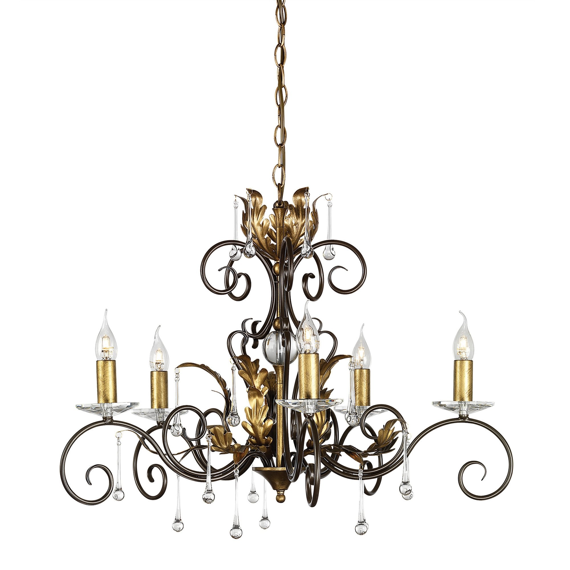 Amarilli 5 Light Ceiling Pendant Light In Bronze Finish
