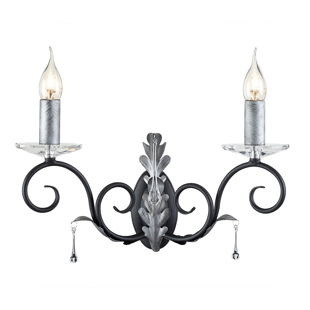 AML2 Double Black/Silver Amarilli Wall Light