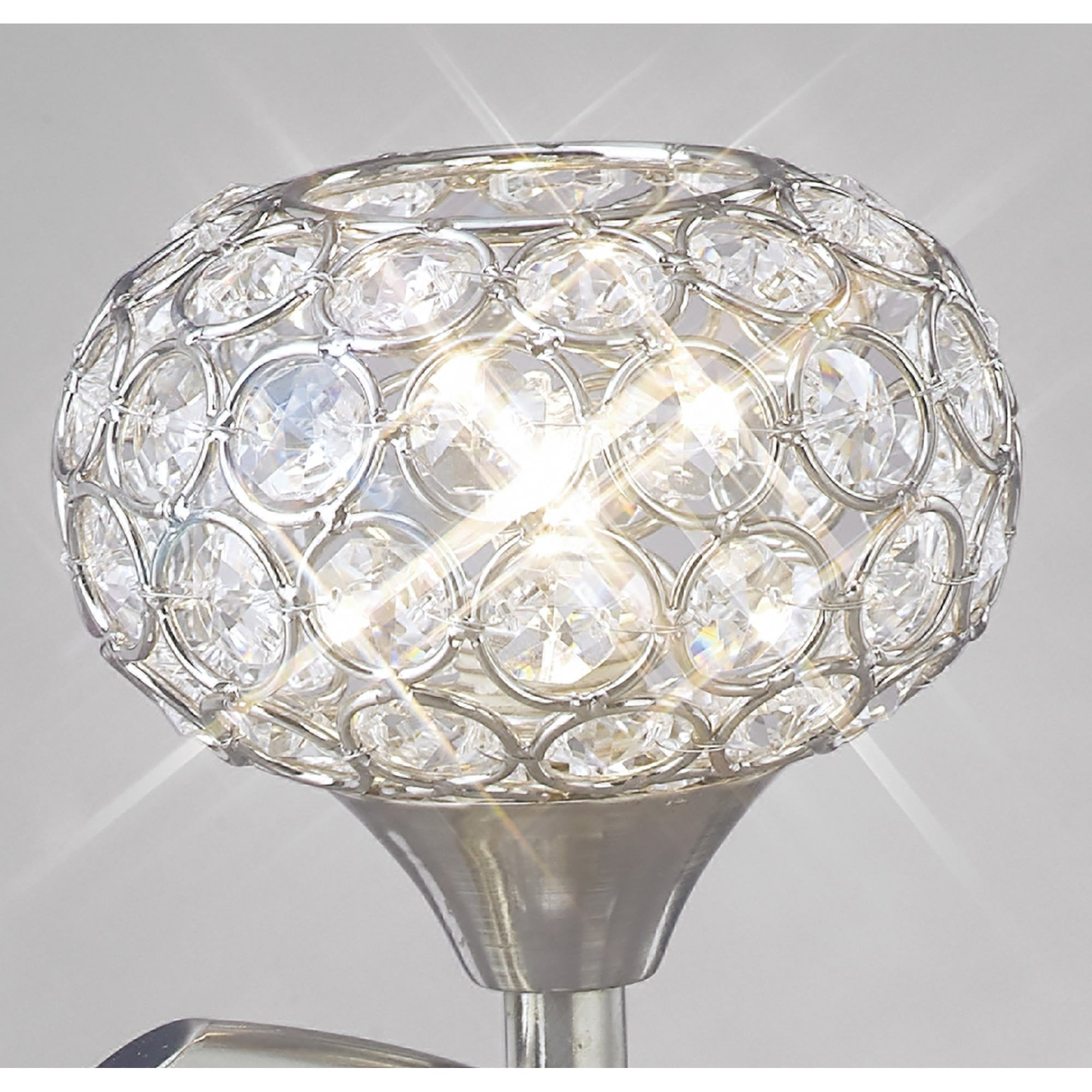 IL30939 Cara 1 Light Satin Nickel Table Lamp
