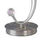 IL30939 Cara 1 Light Satin Nickel Table Lamp