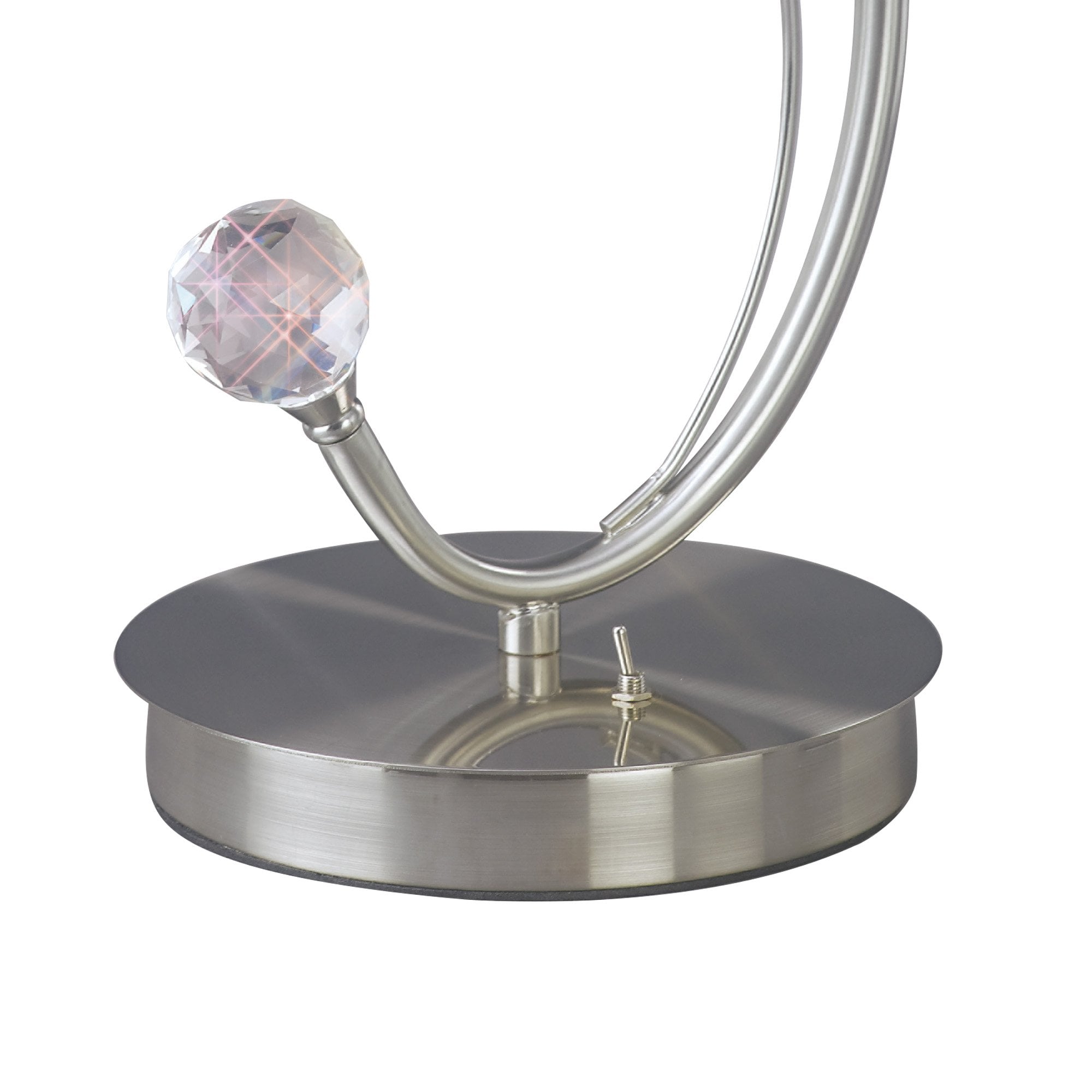 IL30939 Cara 1 Light Satin Nickel Table Lamp