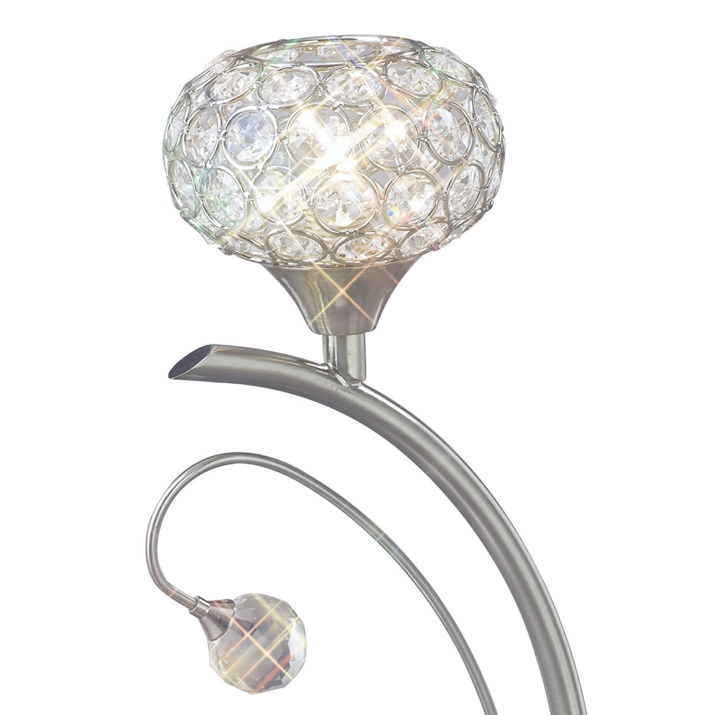 IL30939 Cara 1 Light Satin Nickel Table Lamp