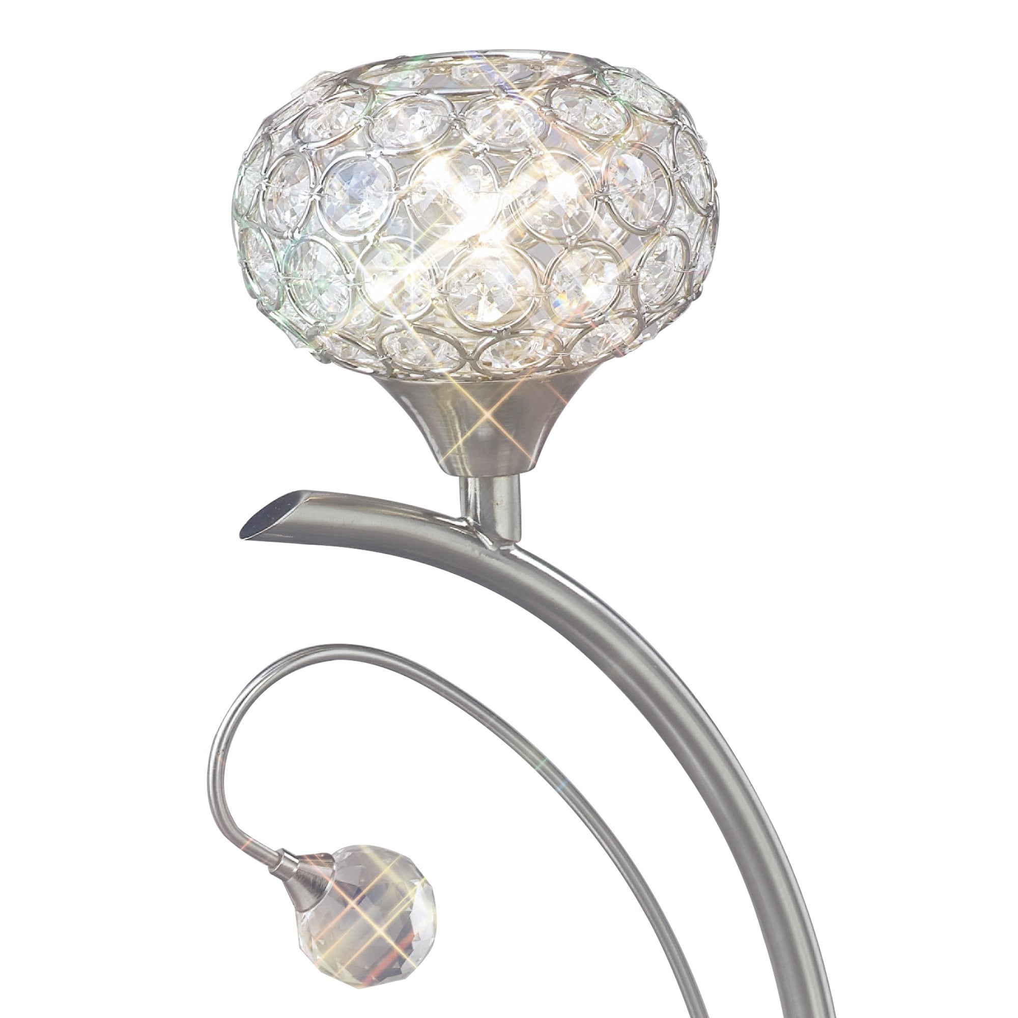 IL30939 Cara 1 Light Satin Nickel Table Lamp