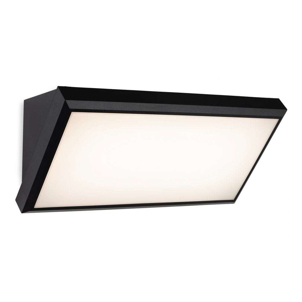 Nitro LED Resin Wall Light In Black With White Diffuser 3841BK