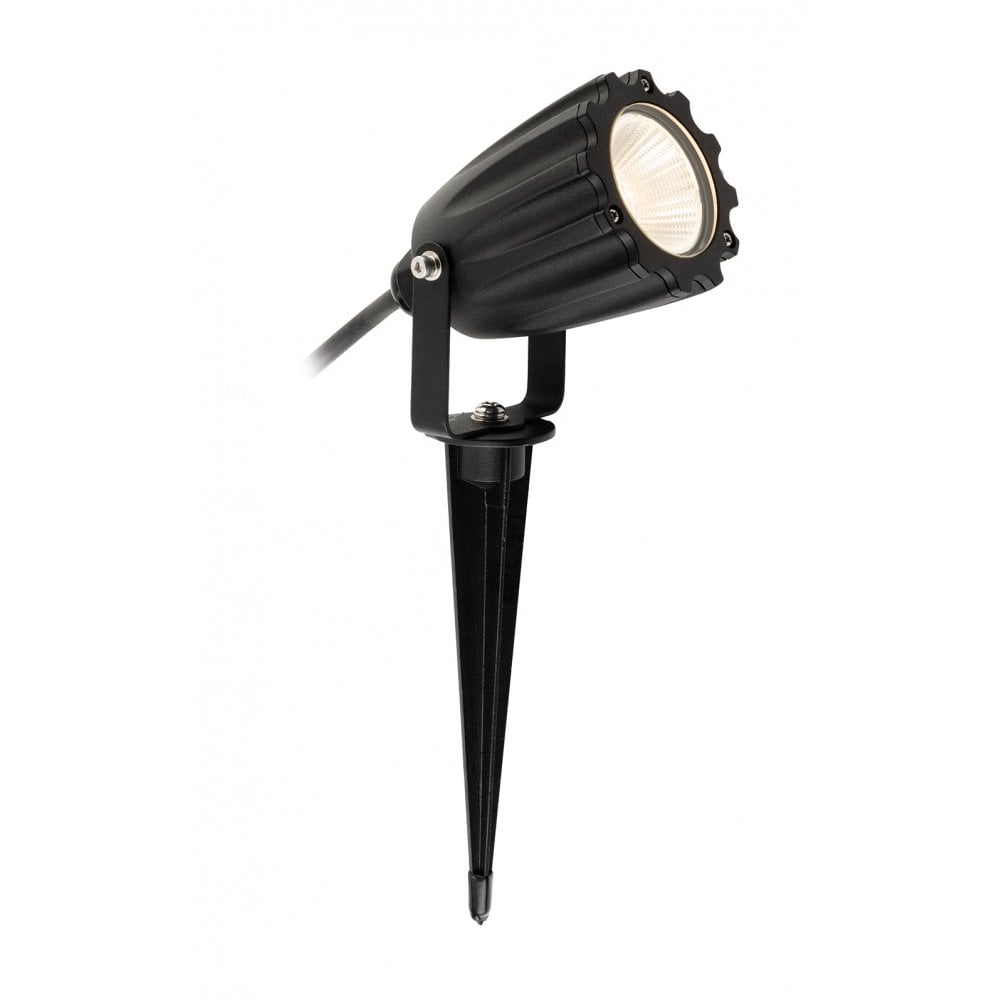 Marley LED Exterior Wall & Spike Spotlight In Black Finish 3857BK