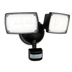 Reflex LED Security Twin Wall Light With PIR In Black Finish 3868BK