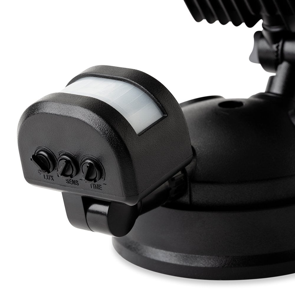 Reflex LED Security Twin Wall Light With PIR In Black Finish 3868BK