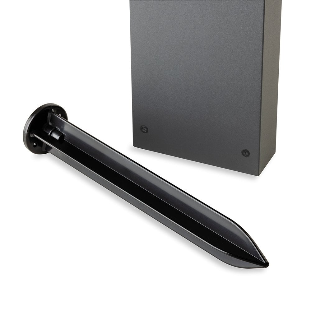 Cyrus Modern LED Solar Post Lamp With PIR In Graphite Finish 3863GP