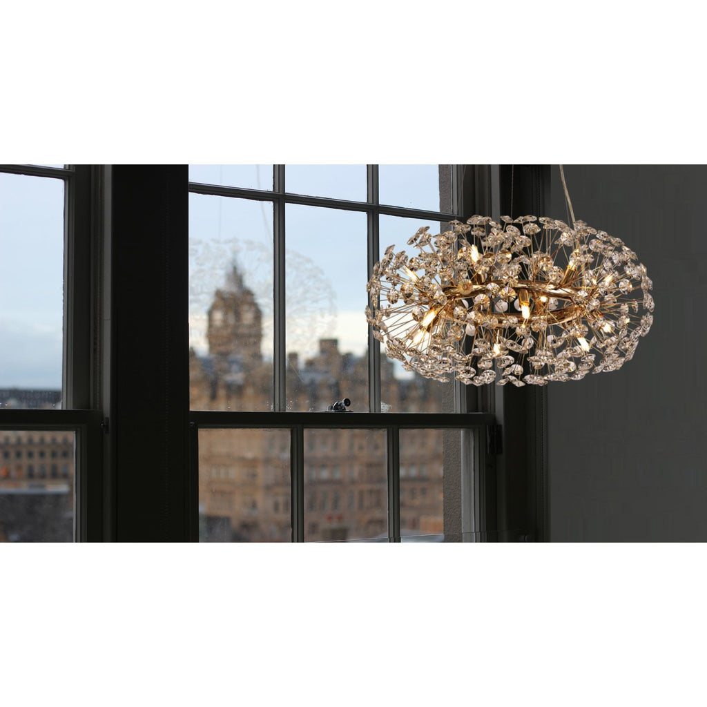 Fusion Stunning 12 Light Ceiling Pendant Light in French Gold Finish
