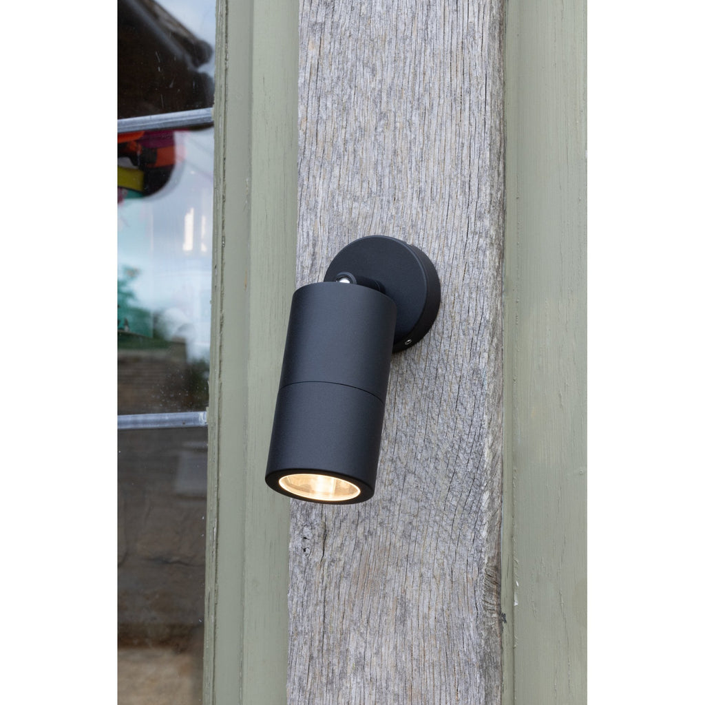 Ortega Single Outdoor Wall Light In Black Finish IP65 ORT0722
