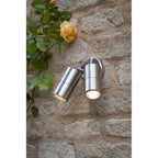 Ortega Twin Outdoor Wall Light In Aluminium Finish IP65 ORT0968