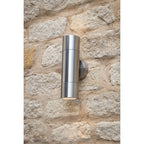 Ortega Outdoor Up And Down Wall Light In Aluminium Finish IP65 ORT3268