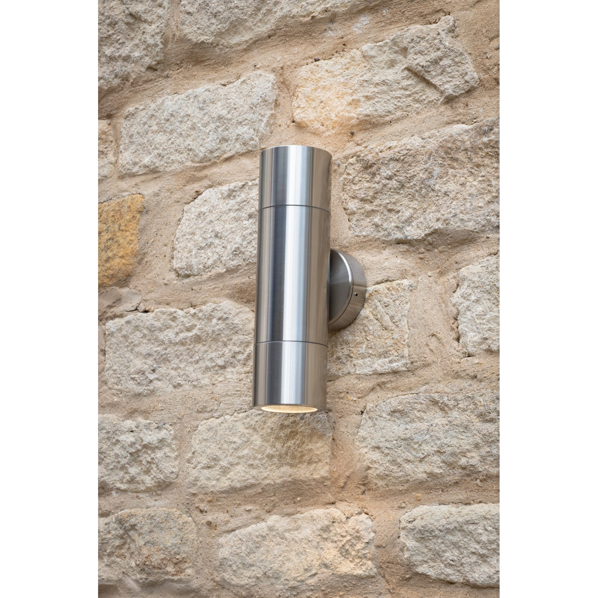 Ortega Outdoor Up And Down Wall Light In Aluminium Finish IP65 ORT3268