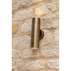 Ortega Outdoor Up And Down Wall Light In Brass Finish IP65 ORT3275