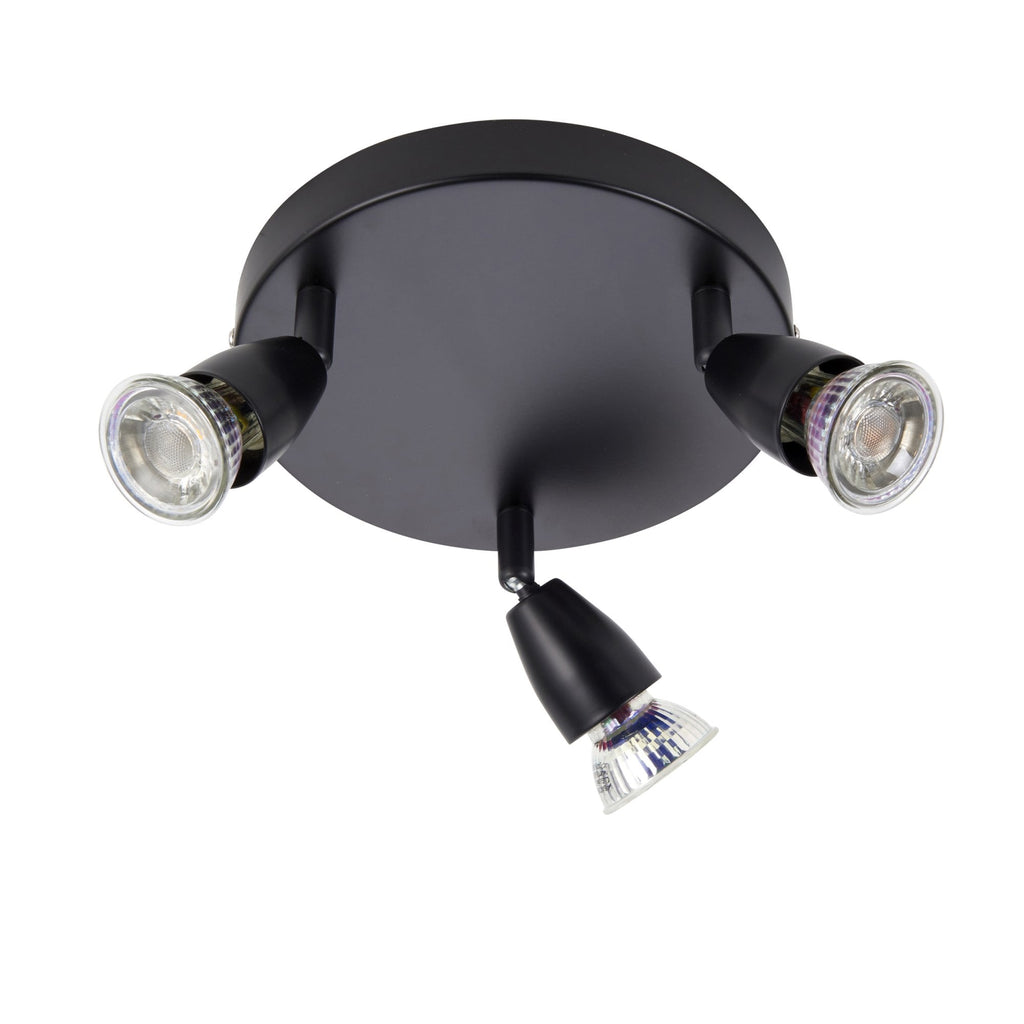 Amalfi Triple Plate Spotlight in Black Finish 101330