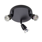 Amalfi Triple Plate Spotlight in Black Finish 101330