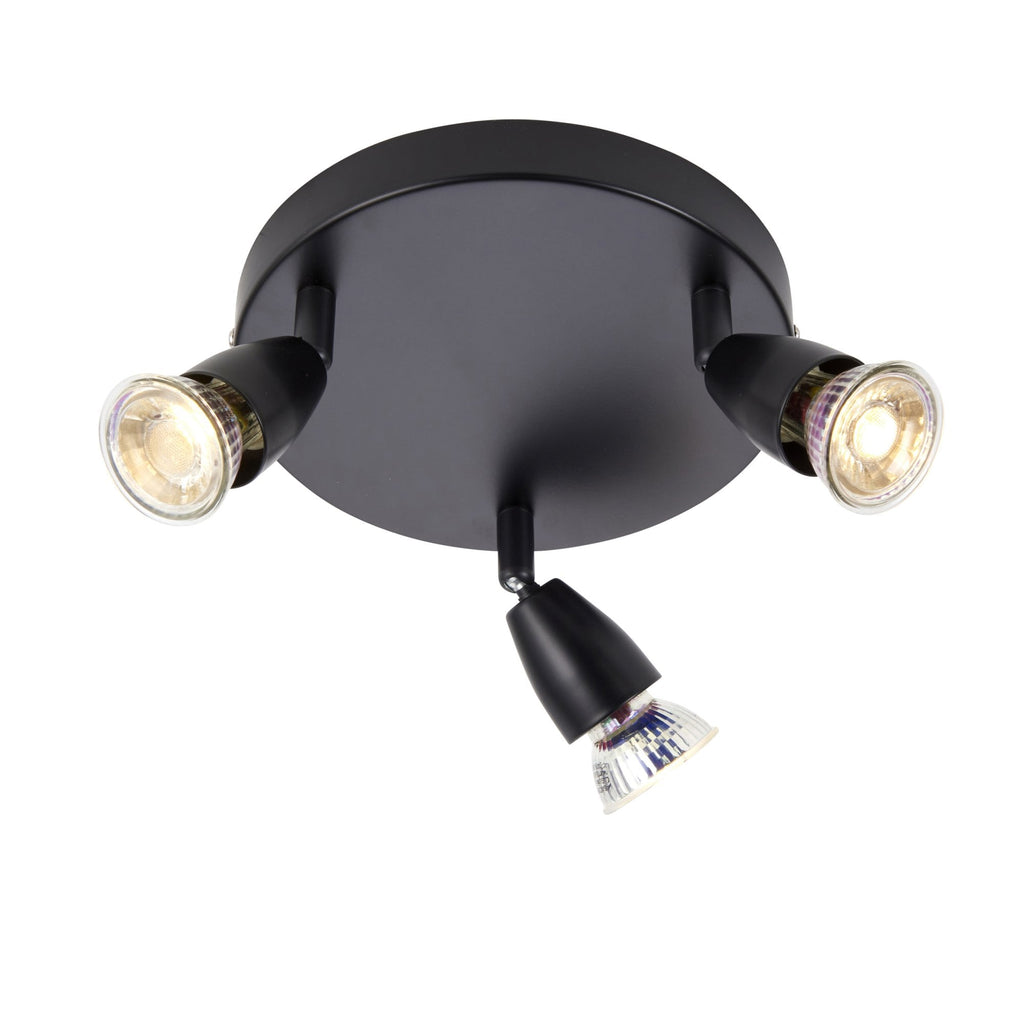 Amalfi Triple Plate Spotlight in Black Finish 101330